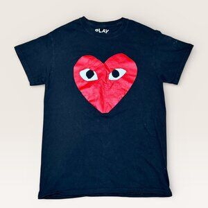 Comme De Garcons Play Large Heart Graphic Short Sleeve T-Shirt